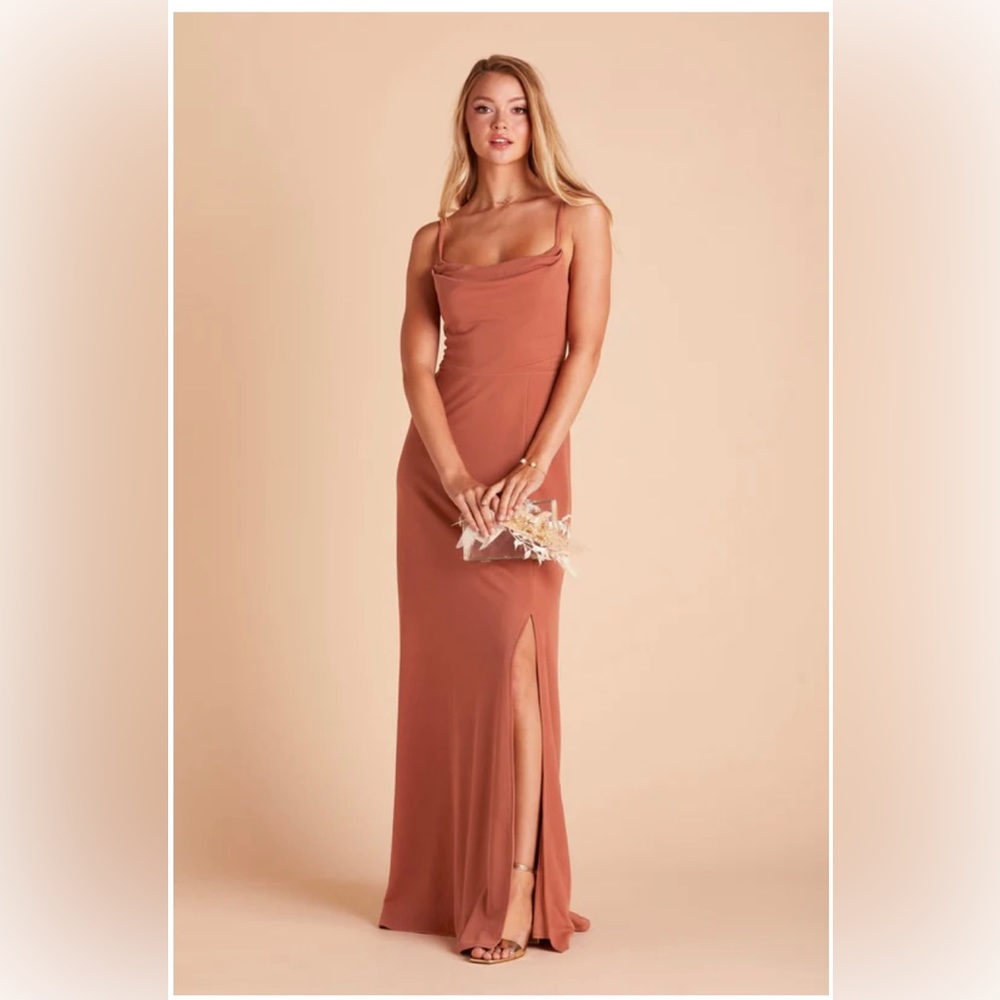 Birdy Grey Ash Dress size medium Crepe Terracotta